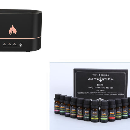 Siming Flame Aromatherapy Machine Home Bedroom Silent Atmosphere Light Humidifier Flame Diffuser Home Decor