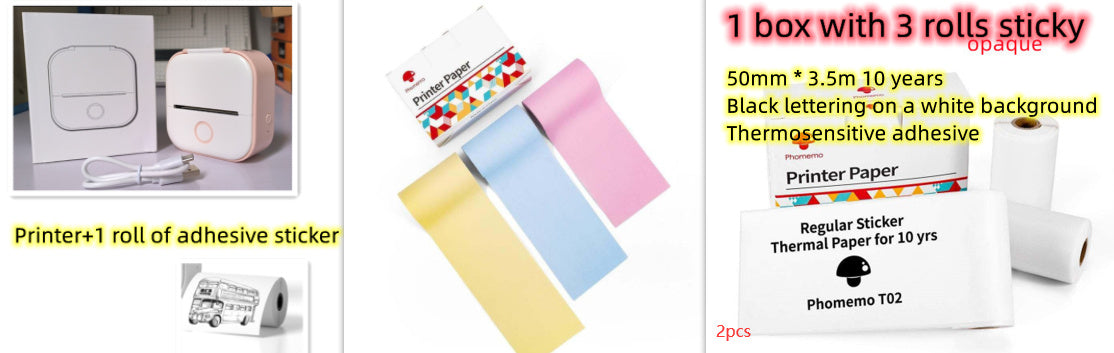 Phomemo | Mini Thermal Printer | Inkless Thermal Printing | Bluetooth Enabled | On The Go Labels And Photos -