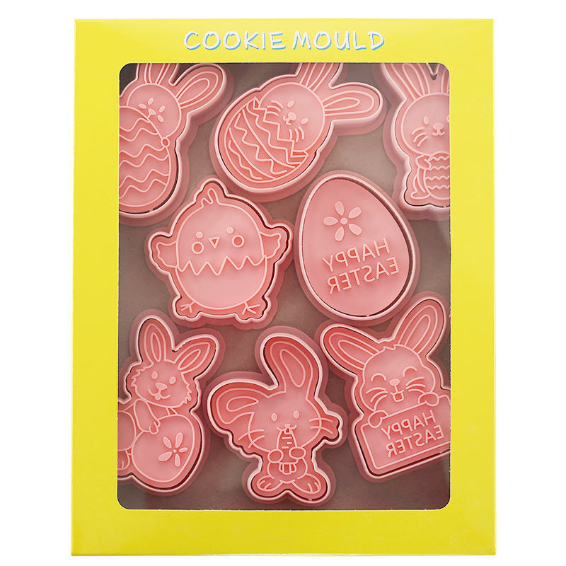 SunnyBakes | Easter Cookie Mold Set | Cartoon Bunny Shapes | Plastic Press Molds | Type A Type B | Easy Easter Cookies -