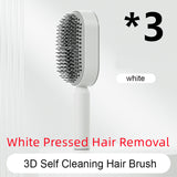 Self-Cleaning Hair Brush for Women | One-Click Cleaning Detangling Comb | 3D Air Cushion Scalp Massage Brush | Anti-Static, No-Pull Hairbrush | Pain-Free Detangling for All Hair Types | Optional Wall-Mounted Storage - Health & Beauty > Personal Care > Hair Care > Hair Styling Tools > Combs & Brushes > Paddle Hairbrushes