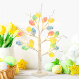 LumiTree | Easter Birch Tree | 24 LED Lights | Adjustable Branches | 60cm Tabletop | Vibrant Easter Decor -