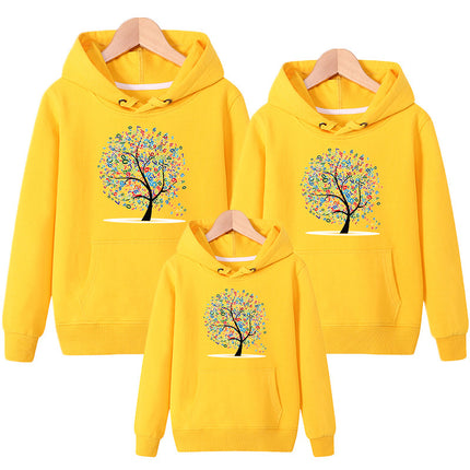 Parent-child Wear A Family Of Three Whole Family Mother And Child Wear Hooded Sweater Coat