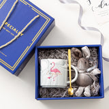 Practical Souvenirs | Graduation Gift Set | Marbled Cup With Gold Spoon | Ideal Graduation Gift | Doll Gift Box -