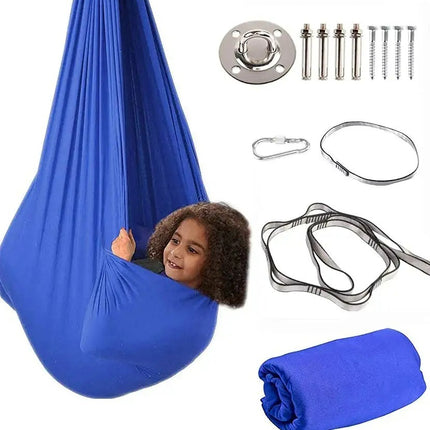 Therapy Swing For Kids With Special Needs -Hardware Included-Sensory Swing Cuddle Swing Indoor Outdoor Kids Swing Adjustable Hammock For Children With Autism