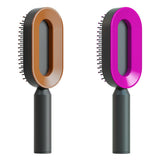 Self-Cleaning Hair Brush for Women | One-Click Cleaning Detangling Comb | 3D Air Cushion Scalp Massage Brush | Anti-Static, No-Pull Hairbrush | Pain-Free Detangling for All Hair Types | Optional Wall-Mounted Storage - Health & Beauty > Personal Care > Hair Care > Hair Styling Tools > Combs & Brushes > Paddle Hairbrushes