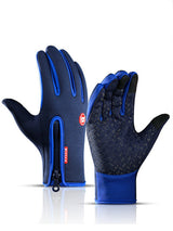 PolarFlex | Winter Touch Gloves | Waterproof | Touchscreen | Blue, Black, M, L | Keeps Hands Warm And Dry On Rides -
