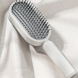 Self-Cleaning Hair Brush for Women | One-Click Cleaning Detangling Comb | 3D Air Cushion Scalp Massage Brush | Anti-Static, No-Pull Hairbrush | Pain-Free Detangling for All Hair Types | Optional Wall-Mounted Storage - Health & Beauty > Personal Care > Hair Care > Hair Styling Tools > Combs & Brushes > Paddle Hairbrushes
