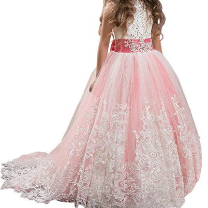 Europe And The United States New Children's Clothing Lace Wedding Dress