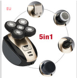 NovaGroom | 5-In-1 Shaver | Five Floating Blades | Nose And Beard Trimmer | Black | Close Head And Face Grooming -