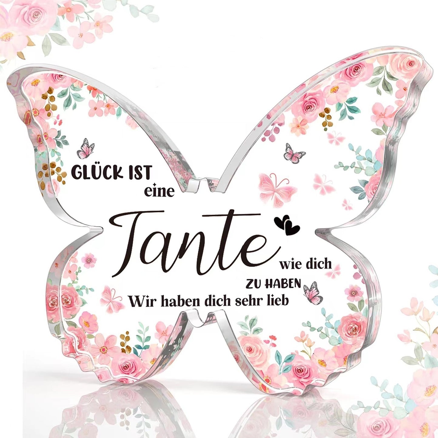 Butterfly Keepsakes | Acrylic Keepsake | Butterfly Shape | Purple Wing Pattern | Perfect Mother's Day Gift For Mom -