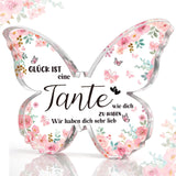 Butterfly Keepsakes | Acrylic Keepsake | Butterfly Shape | Purple Wing Pattern | Perfect Mother's Day Gift For Mom -