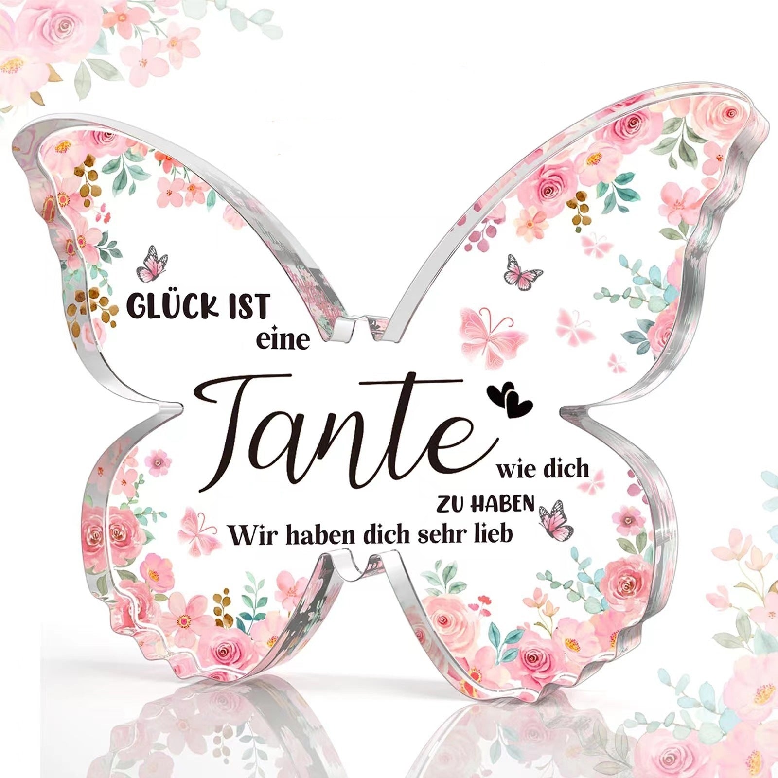 Butterfly Keepsakes | Acrylic Keepsake | Butterfly Shape | Purple Wing Pattern | Perfect Mother's Day Gift For Mom -