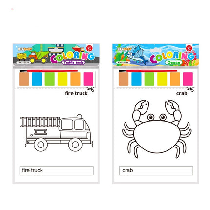 Color Filling Painting Children's Drawing Paper Watercolor Coloring