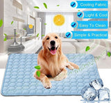 Ice Silk Pet Cooling Pad for Dogs & Cats | Summer Cold Nest Mat | Breathable Heat-Resistant Cooling Cushion | Lightweight Portable Bed | S–XL Sizes - Animals & Pet Supplies > Pet Supplies > Pet Beds > Cooling Beds