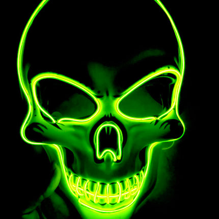 Halloween Skeleton Mask LED Glow Scary Mask