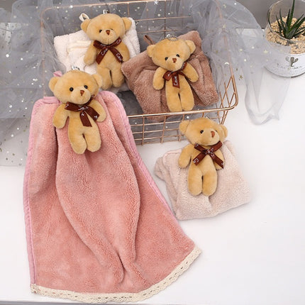 Coral velvet dish towel bathroom hanging absorbent towel
