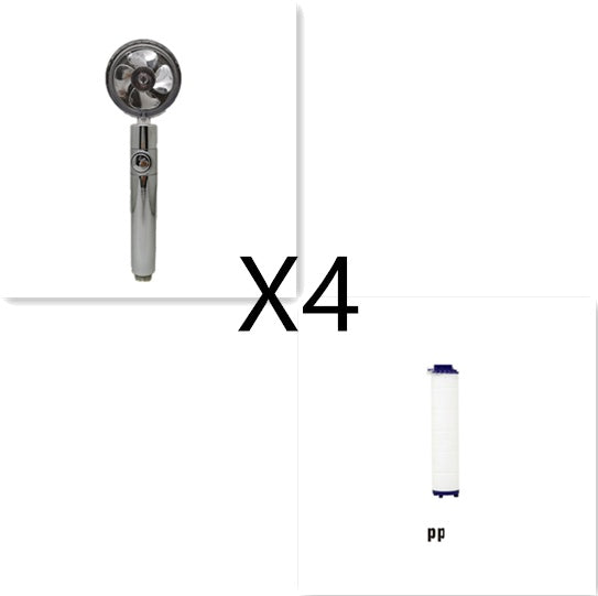 High-Pressure Water-Saving Shower Head | 360° Rotating Turbo Fan Spray Nozzle | ABS Pressurized Shower with Filter | Chrome Round Fixed Head - Hardware > Plumbing > Plumbing Fixture Hardware & Parts > Shower Parts > Shower Heads > Handheld Shower Heads