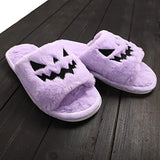 Halloween Cute Warm Home Slippers for Women | Soft Rabbit Fur Indoor Shoes | Open-Toe Fish Mouth Design | Cozy Plush Winter Slippers | PU Sole | Fall & Halloween House Shoes - Apparel & Accessories > Shoes > Slippers