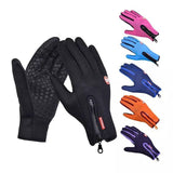 PolarFlex | Winter Touch Gloves | Waterproof | Touchscreen | Blue, Black, M, L | Keeps Hands Warm And Dry On Rides -