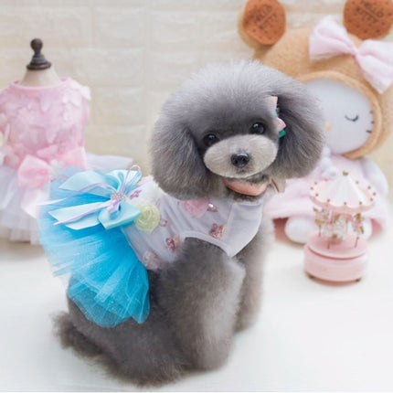 Dog Skirt Princess Tutu Spring-Summer Teddy Dress Mesh Thin Summer Dog Clothes