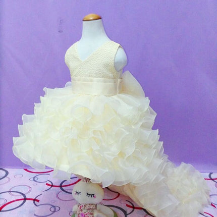 Trailing dress flower girl tuxedo small dress