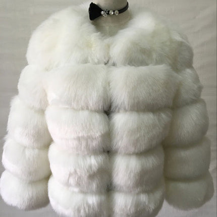 S-3XL Mink Coats Women Winter New Fashion FAUX Fur Coat Elegant Thick Warm Outerwear Fake Fur Jacket Chaquetas Mujer