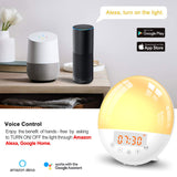 SmartWake | Alarm Clock With Wake Up Light | WiFi Voice Control | Sunrise Wake Up Light | Gentle Natural Wake Up -