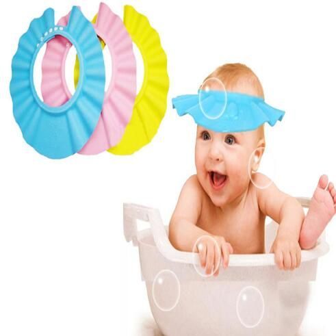 EcoKids | Baby Bath Ear Protection Hat | Eco-Friendly EVA Material | Protects Baby Ears | Multi-Color | Adjustable Fit -