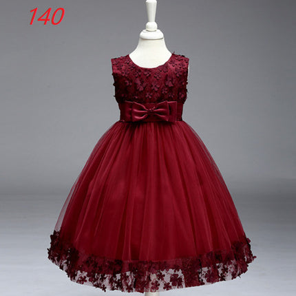 Summer Skirt Kids Girls Princess Tutu Flower Children Wedding Dress Wholesale Show Skirt