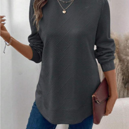 Women's Crew Neck Casual Long Sleeve Shirt