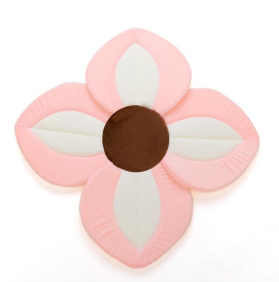 PetalNest | Foldable Baby Shower Mat | Petal Fold Design | Soft Cushioned Comfort | Pink 80 cm | Non-Slip Surface -