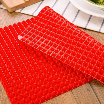 Non-Stick Silicone Pyramid Cooking Mat Baking Mat With Grid Versatile Oven BBQ Cooking Mat Heat-Resistant Mat Kitchen Tools Kitchen Gadgets