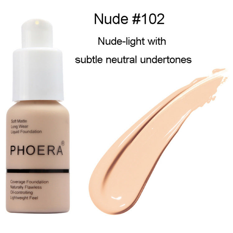 Matte Liquid Foundation | Explosive Press-Type Oil Control Concealer Cream | Natural Color Full-Coverage Makeup | Waterproof, Long-Lasting, Pore-Smoothing Brightening Foundation - Health & Beauty > Personal Care > Cosmetics > Makeup > Face Makeup > Foundations & Concealers