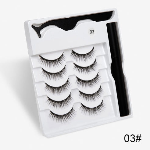 Magnetic False Eyelashes | Fashion Cotton Stem Lash Pair | Lightweight Chemical Fiber Lashes | Reusable Natural Look Magnetic Eyelash Set | Easy Wear & Comfortable Fit - Health & Beauty > Personal Care > Cosmetics > Makeup > Eye Makeup > False Eyelashes