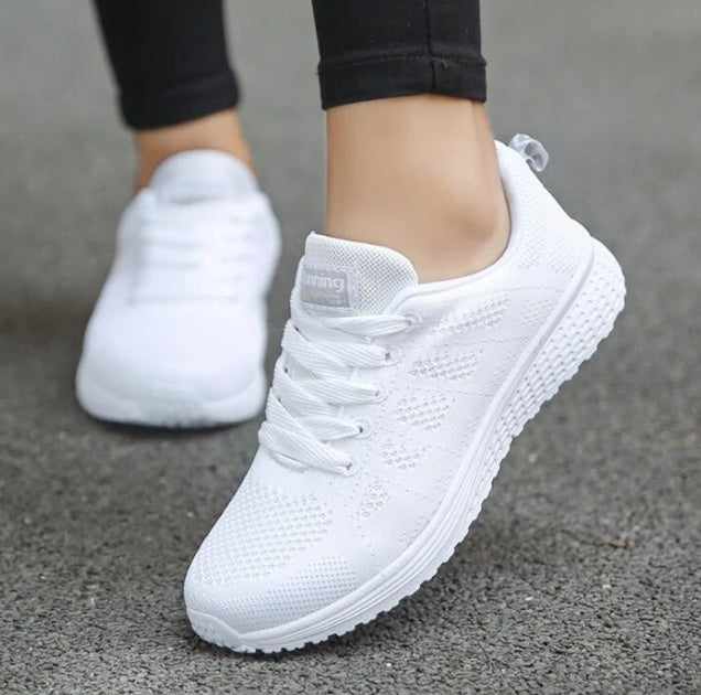 Women’s Sports Sneakers | Breathable Mesh Running Shoes | Lightweight EVA Vulcanized Sole | Low-Wedge Heel Athletic Shoes | Casual Walking Fitness Trainers - Apparel & Accessories > Shoes > Sneakers
