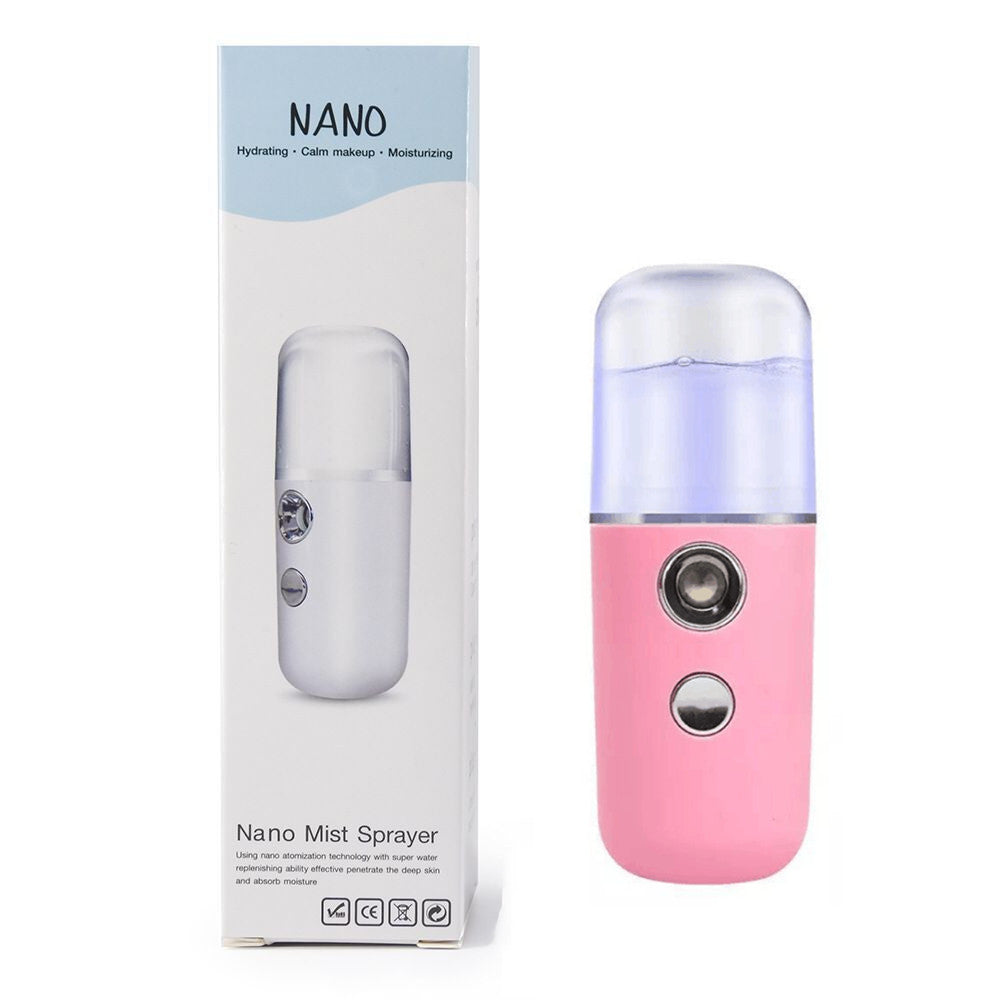 Nanospray | Portable Humidifier | NanoMist | Usb Powered | Black White Pink | Deep Skin Hydration On The Go -