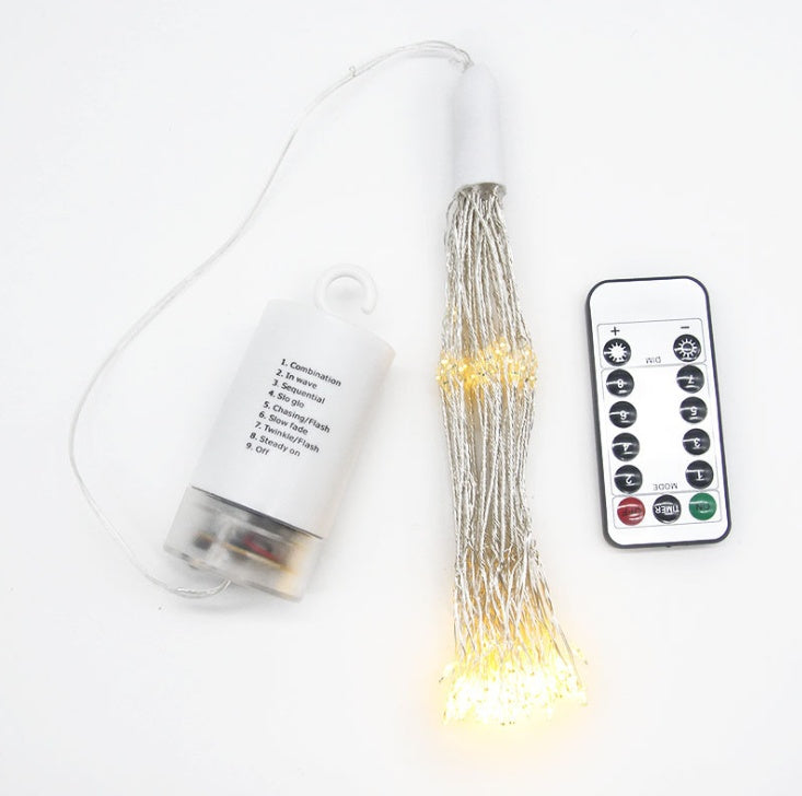 LumaCraft | LED Fireworks Light String | Low Power | One Button | Multicolor | Festive Decor -