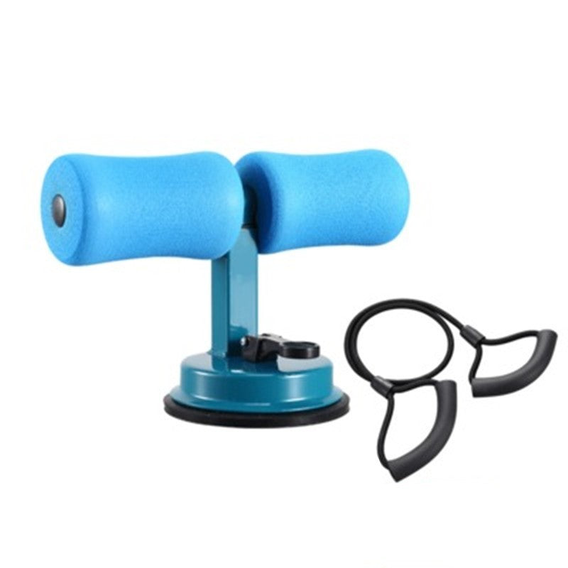 FitPulse | Sit Up Bar Trainer | Steel Spring and Foam | Tones Thighs and Core | Black | Desk Ready Portable -