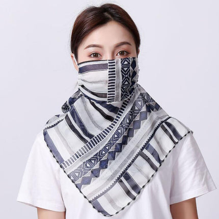 Hanging Ear Thin Face-covering Scarf Triangle Veil Scarf