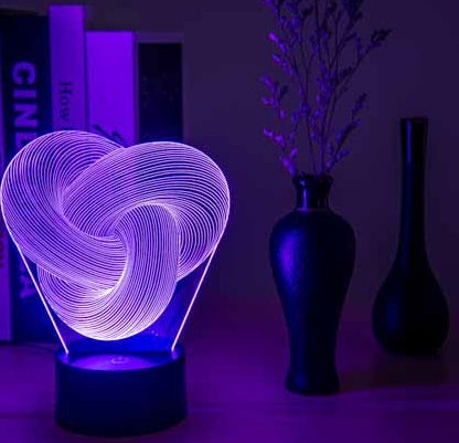 LumaGlow | 3D LED Night Light | Touch RGB Colorful | Soothing Sleep Ambience | Colorful Acrylic | Ideal Gift -