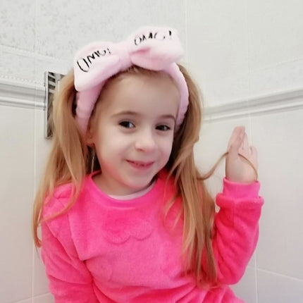 Coral velvet butterfly end hair band