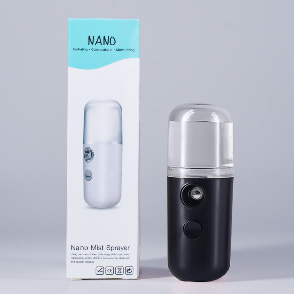 Nanospray | Portable Humidifier | NanoMist | Usb Powered | Black White Pink | Deep Skin Hydration On The Go -