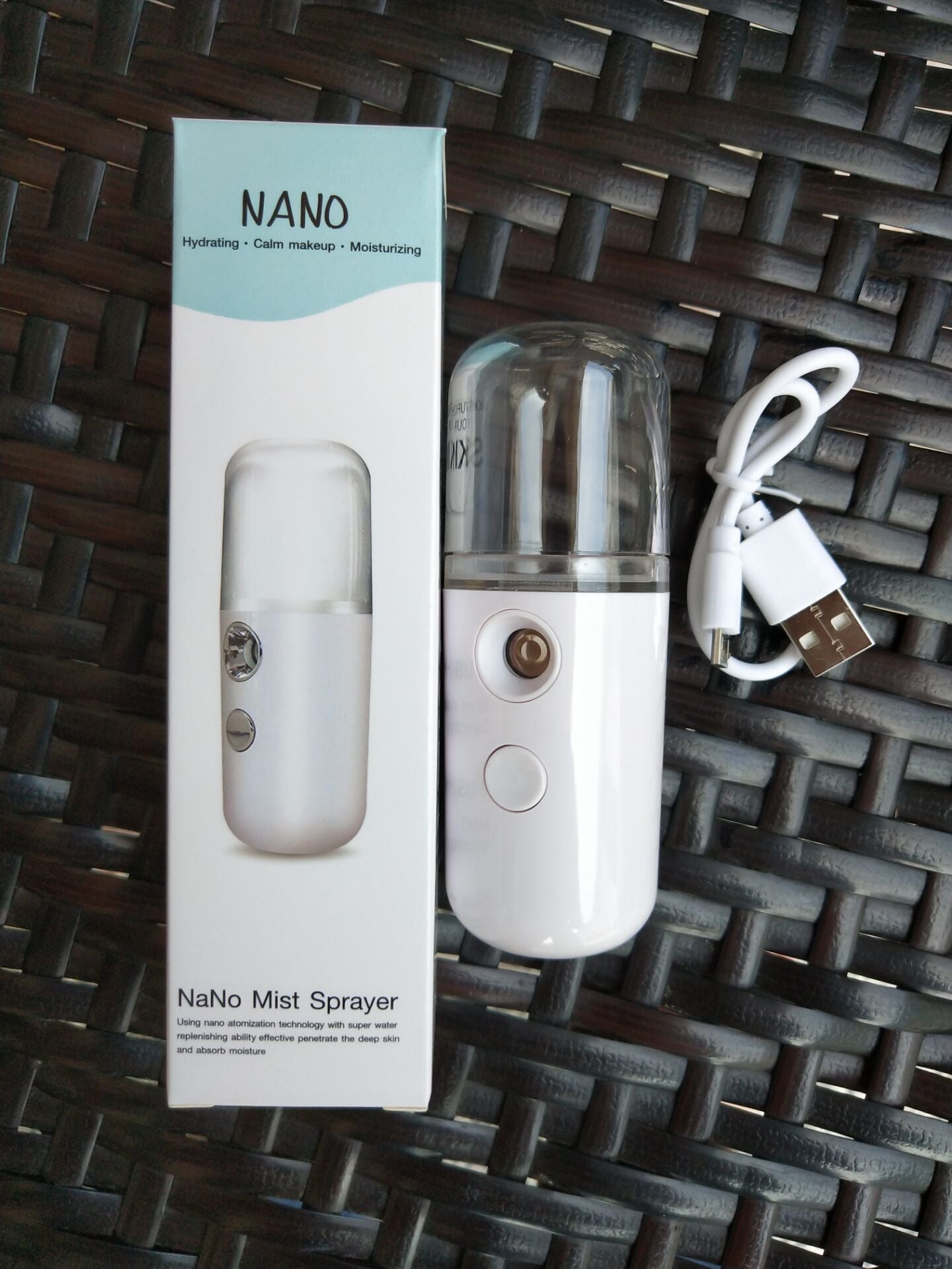 Nanospray | Portable Humidifier | NanoMist | Usb Powered | Black White Pink | Deep Skin Hydration On The Go -
