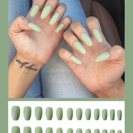 Frosted ballet fake nails