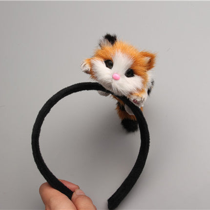 Stylish Women Girls Lovely Cat Headband Flannelette Plush Kitten HairBand Halloween Chirsmas Party Headdress Hair Accessories