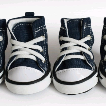 Pet denim canvas shoes dog shoes, sports and leisure waterproof non-slip dog shoes breathable and comfortable