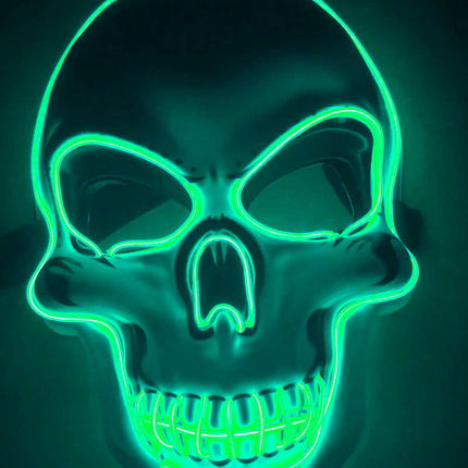 Halloween Skeleton Mask LED Glow Scary Mask