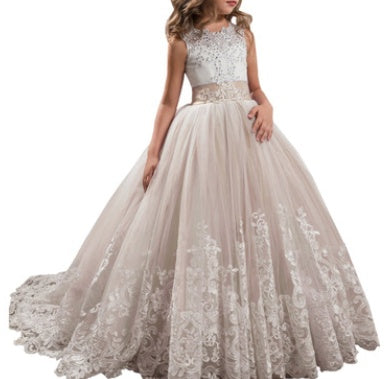 Europe And The United States New Children's Clothing Lace Wedding Dress