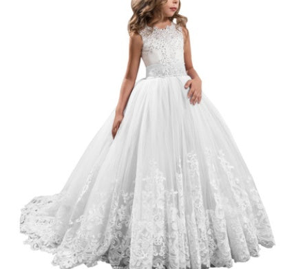 Europe And The United States New Children's Clothing Lace Wedding Dress