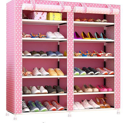 Actionclub Thick Non-woven Double Row Multi-layer Shoe Cabinet Shoe Rack Storage Shoe Organizer Shelves DIY Home Furniture